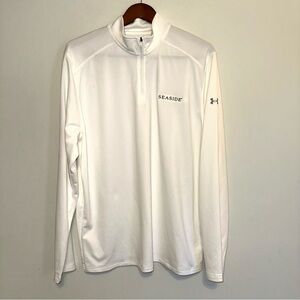 NEW Under Armour Quarter Zip Pullover Tech Mesh Seaside Embroidery Shirt Sz L